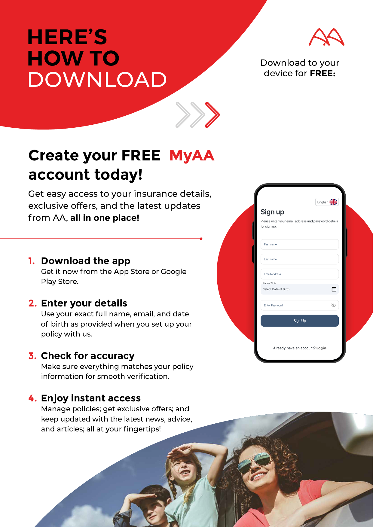 MyAA App screen 3